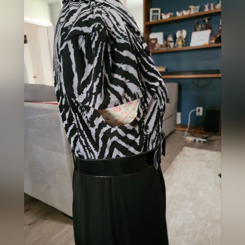 Enfocus Studio Monochrome Animal Print Dres-size12 - Picture 4 of 6